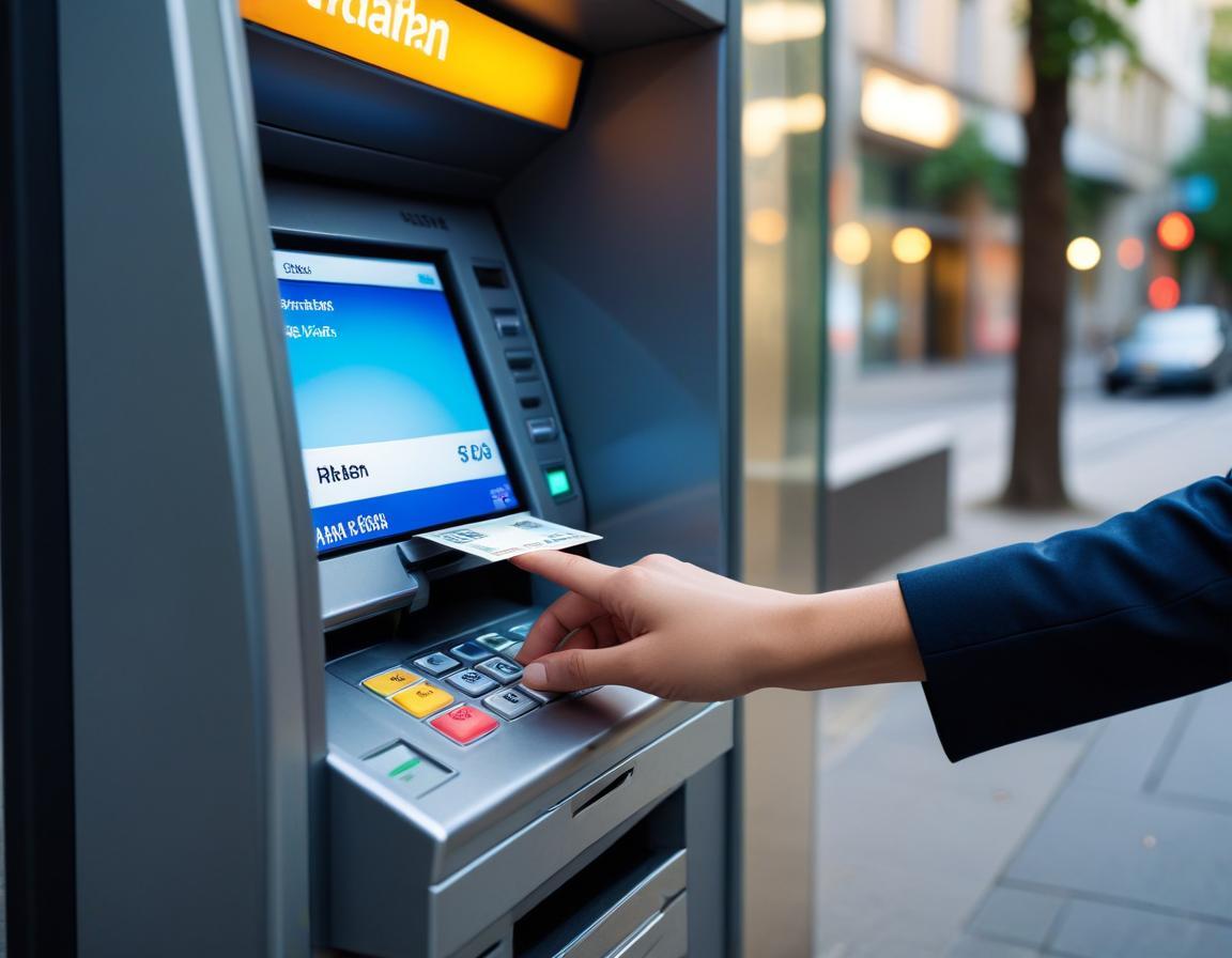 การกดเงินจากบัตรเครดิตที่ภาพระดับสูงใน ATM