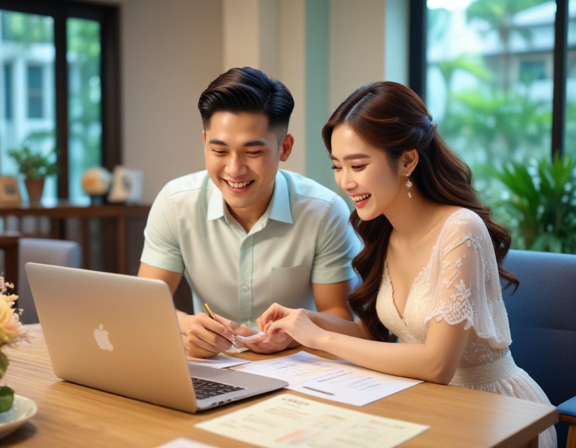 ภาพคู่ใหม่แต่งงานในสวนที่งดงามใต้ท้องฟ้าพระอาทิตย์ปล่อยให้แสงสว่างอมนึงให้เงามุ่งมิตร.