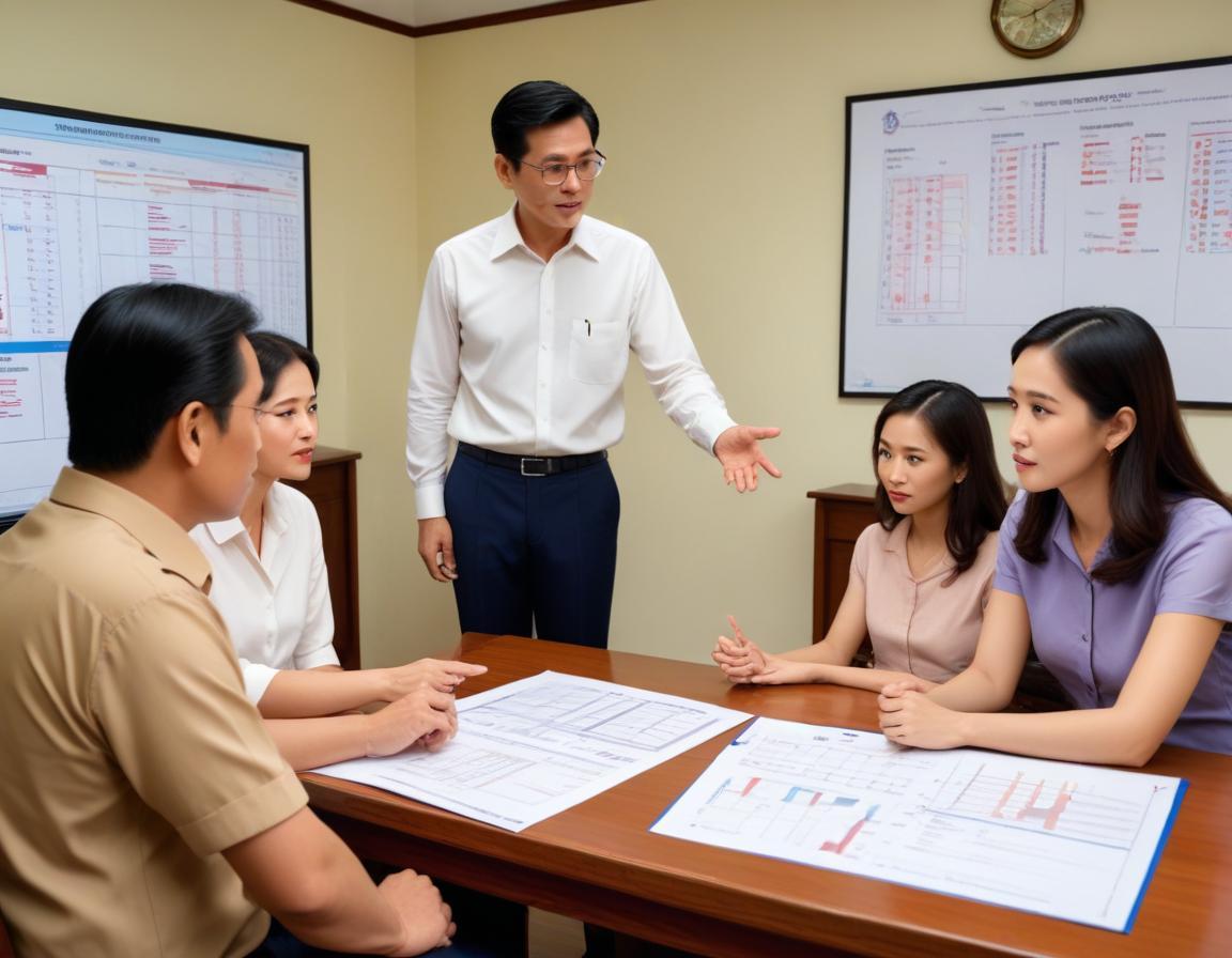 ผู้จัดการมรดก กำลัง ตรวจสอบ สินทรัพย์ และ รายการ สินค้าคงคลัง อย่างละเอียด ใน สำนักงาน