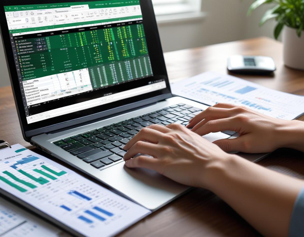 มุมมอง ใกล้ชิด การ คาดการณ์ ทางการเงิน บน แล็ปท็อป พร้อม สเปรดชีต Excel
