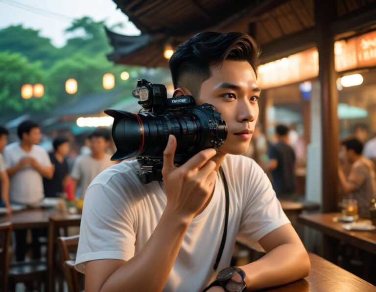 คู่รักไทย กับ ที่ปรึกษาการเงิน กำลังดู พอร์ตโฮโลกราฟิก ลอยเหนือ โต๊ะแก้ว ใน ออฟฟิศ สูง กรุงเทพฯ ตอน พระอาทิตย์ตก